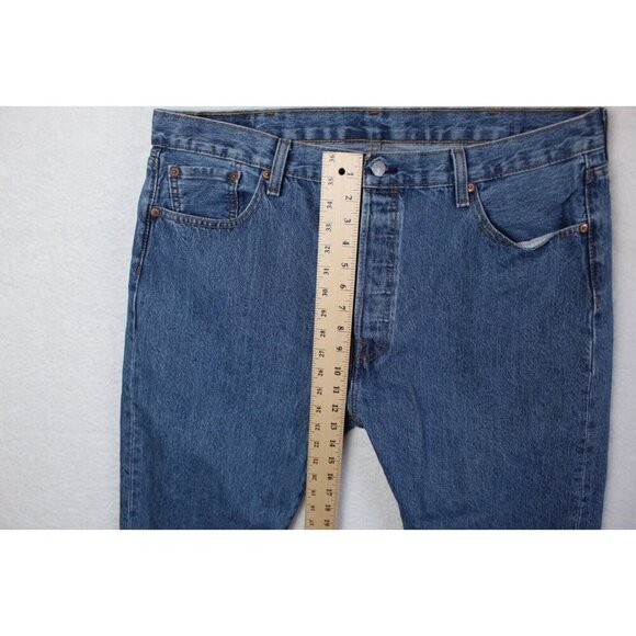 Levi's 501 Jeans Mens 40 x 30 Button Fly Workwear Denim Classic Straight Leg - Picture 5 of 10